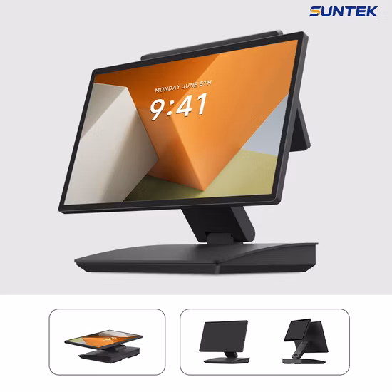 15.6 Inch Dual Screen Touch POS System POS All in One Machine 15.6" All in One Smart POS POS Machine Touch Screen
