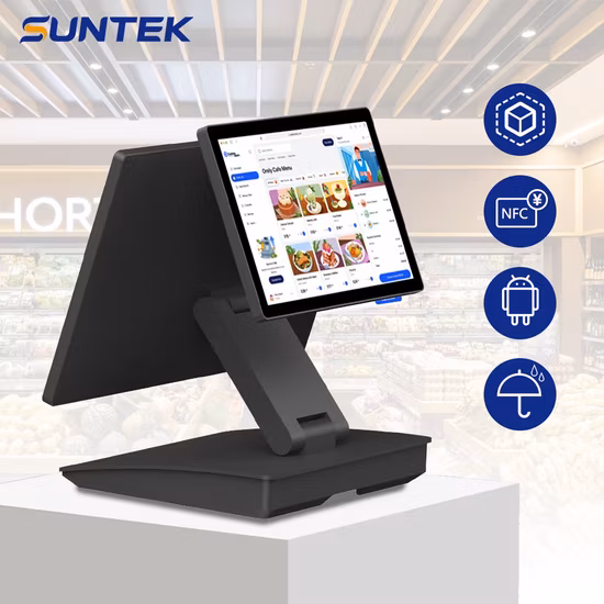 15.6 Inch Dual Screen Touch POS System POS All in One Machine 15.6" All in One Smart POS POS Machine Touch Screen